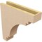 Ekena Millwork 4"W x 16"D x 16"H Thin Pescadero Rough Cedar Woodgrain TimberThane Corbel, Primed Tan CORUR04X16X16PECRCPR - alternate 4